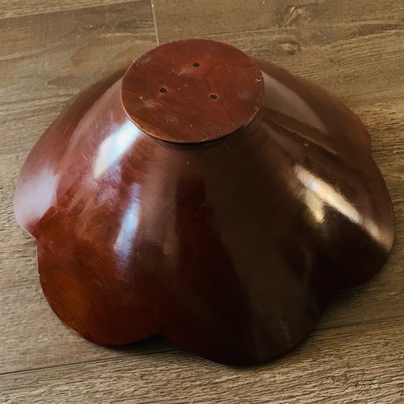 mid century modern Wooden Bowl  13” - Picture 6 of 13